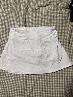 lululemon athletica White Performance Skort with Panel Stitching